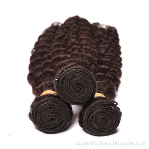 Wholesale Deep Wave Wholesale Virgin Hair Vendors Raw Remy Weave Human Hair Bundles With Closure Cuticle Aligned Virgin Hair